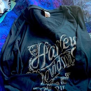 3/4 sleeve studded tshirt